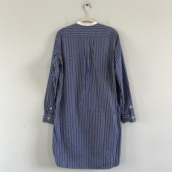 Polo Ralph Lauren Stripe Cobalt Blue Tunic Cotton Shirt Dress - Picture 2 of 5